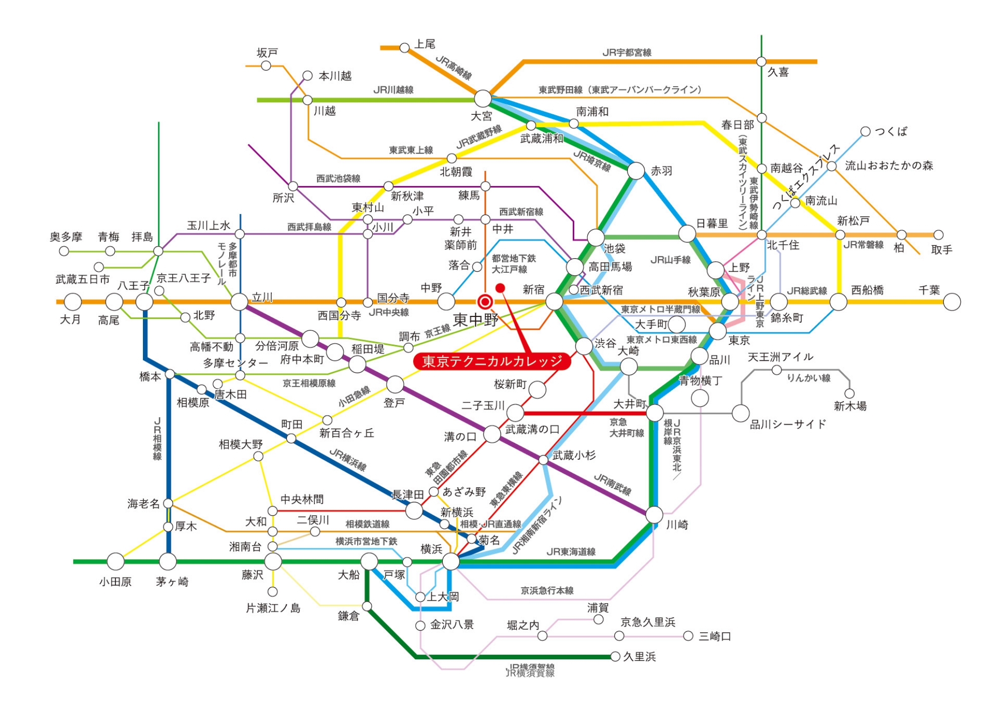 電車でのアクセス