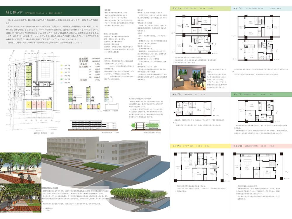 RC 集合住宅（2000㎡ ）の設計「緑と暮らす」