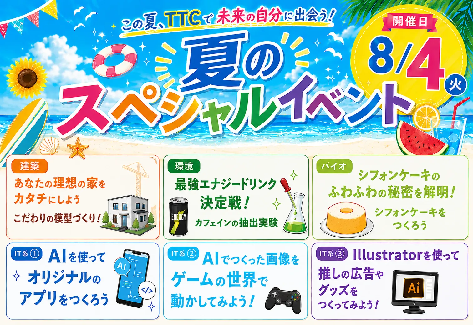 この夏、TTCで未来の自分に出会う！夏のスペシャルイベント