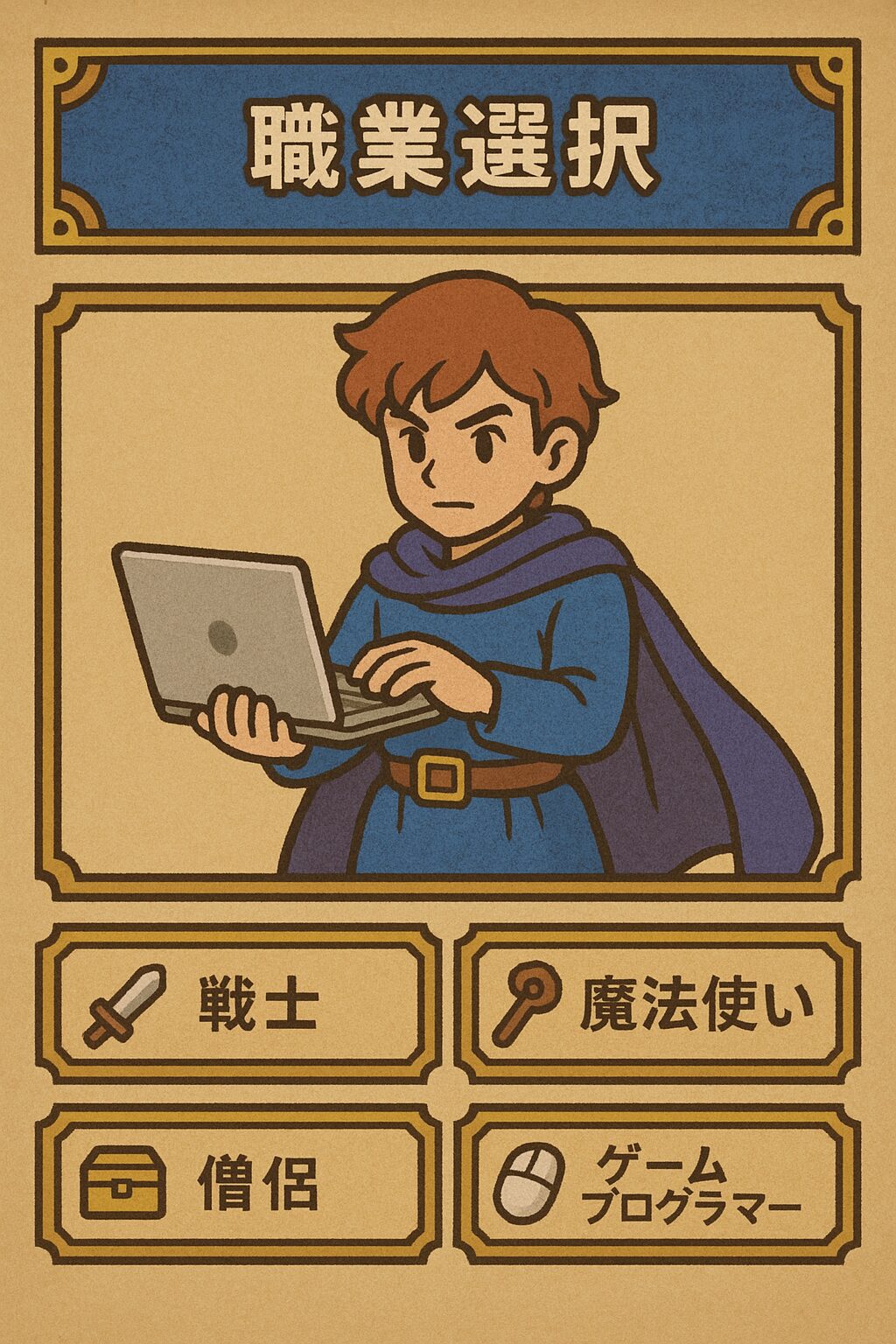 君の適職は 勇者？賢者？それとも… プログラマー!? ゲームプログラマー適性診断をして みよう
